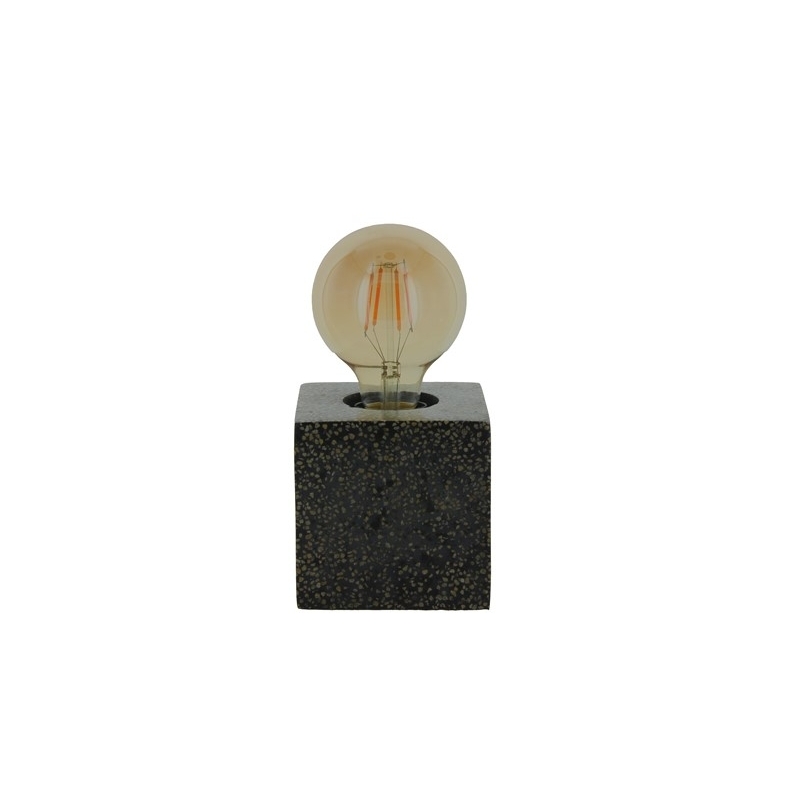 Lampe de bureau Shani Noir carré S granito - 10x10x10cm