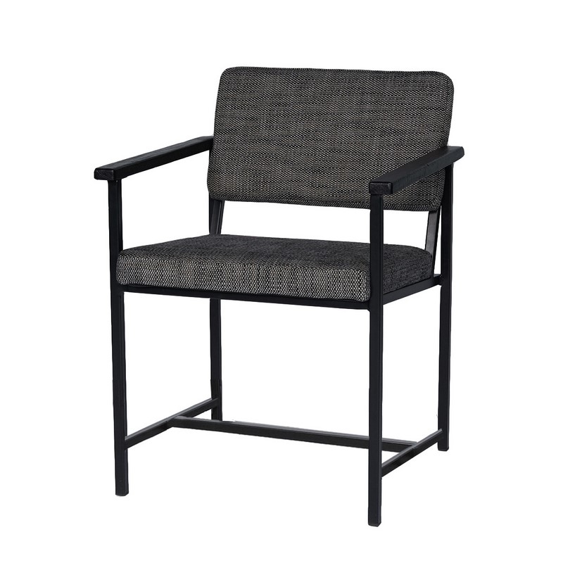 Chaise de salle à manger moderne - Gris anthracite - 50x59x71cm