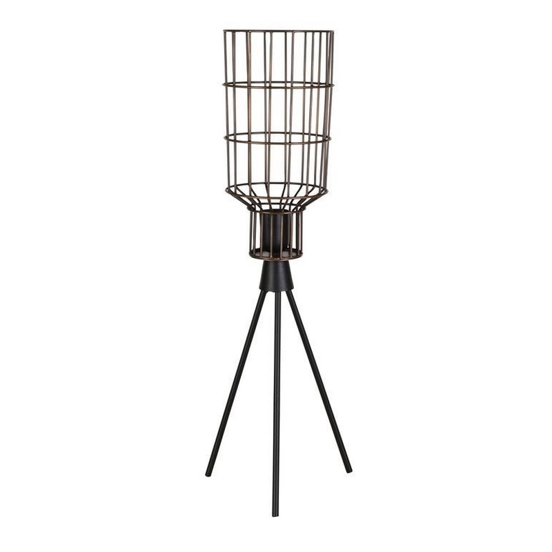 Lampe de sol basse cylindrique Jefferson - 15x15x58cm