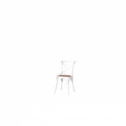 Chaise diner croisée blanc - 90x53x44cm