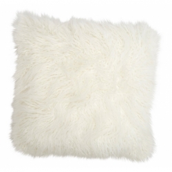 Coussin poil de chèvre Blanc - 50x50cm