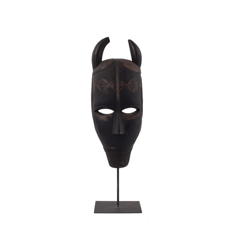 Masque sur pied Jafaru- 15x10x51cm