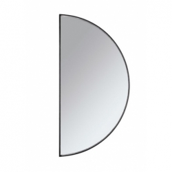 Miroir demi rond noir - 75x5x150cm