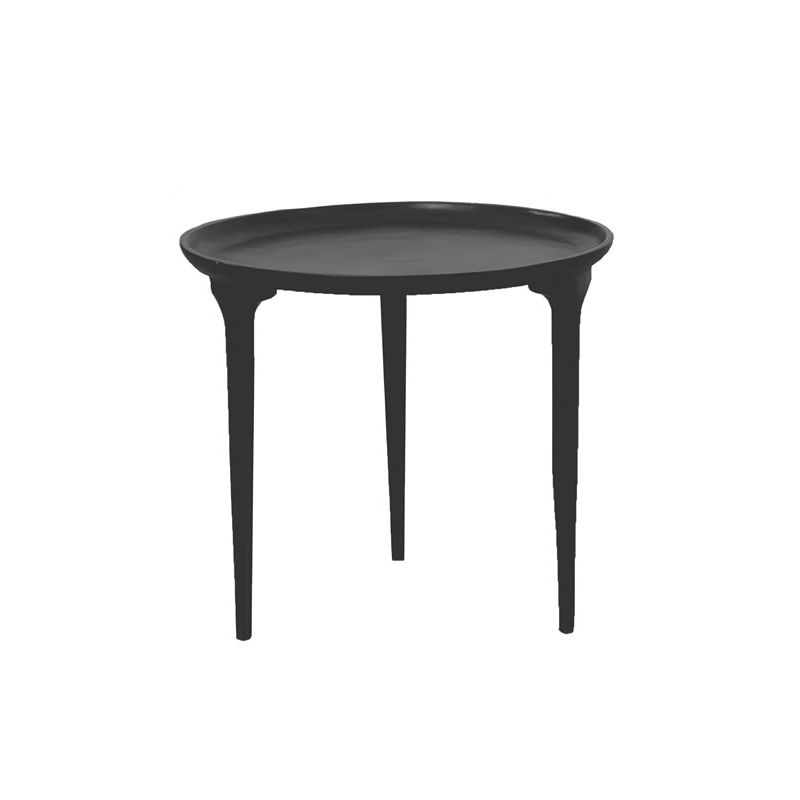 Table basse Allard antique noir - Ø51x45cm