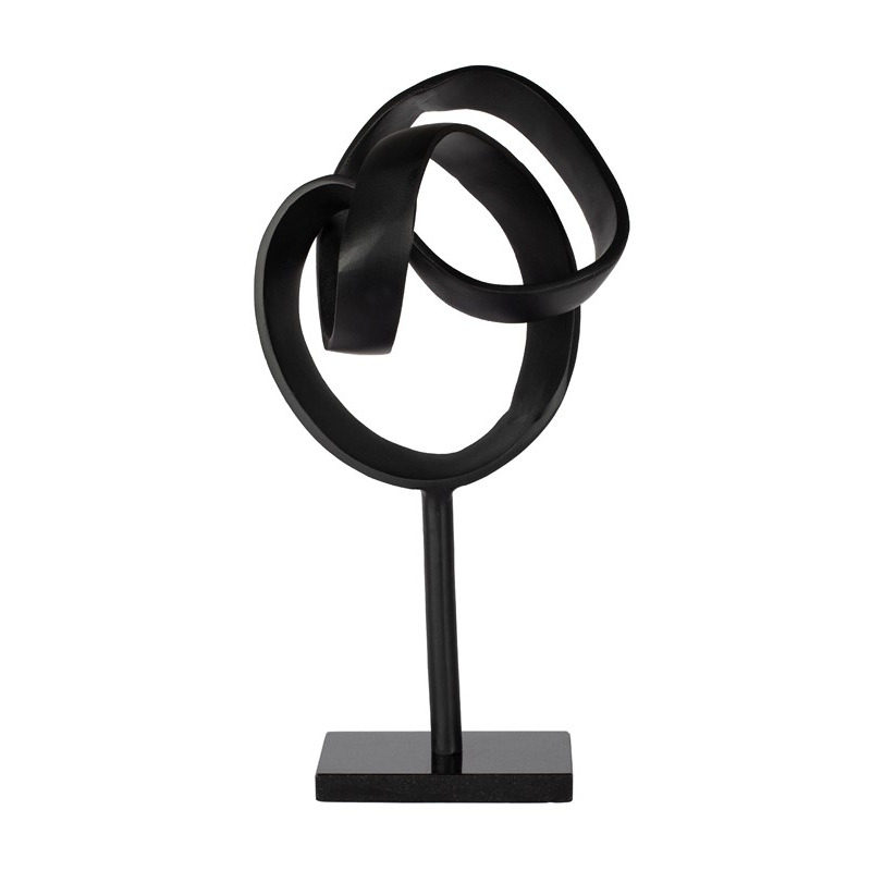 Sculpture Knot noir - 20x43cm