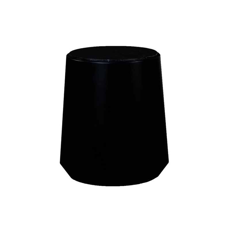 Table basse Iowa en marbre noir - Ø45x50cm