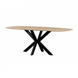 Table à manger en bois de chêne - 220x90x76cm