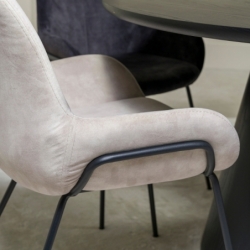 Chaise de salle à manger design - Blanc -...