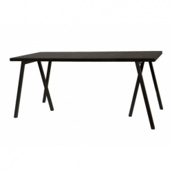 Table diner Waregem Noir - 200x90x76cm
