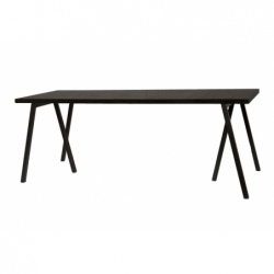 Table diner Waregem Noir - 240x90x76cm