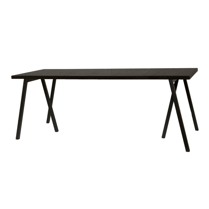 Table diner Waregem Noir - 240x90x76cm