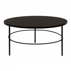 Table basse Radisson Noir rond - 40x40x45cm
