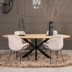 Table de salle à manger design en bois - 220x104cm