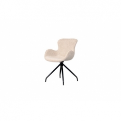Chaise design pivotante - Ecru - 58x59x83cm