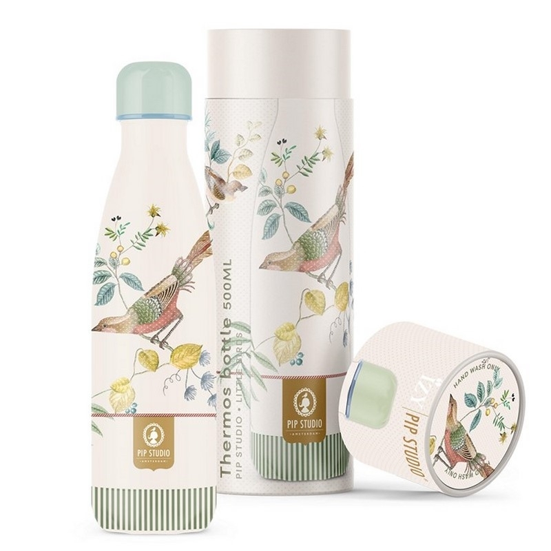 Bouteille Isotherme Pip Studio - Little Birds Blanc - 500ml