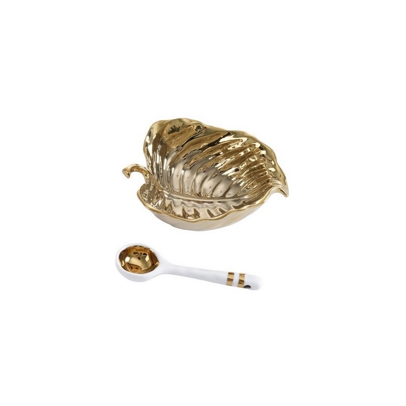 The Gold Leaf Set - 15,2x12,1x5,7cm - GET GIFTY PORCELAIN SETS