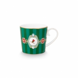 Petit mug Love Birds Stripes Emeraude/Vert - 150ml