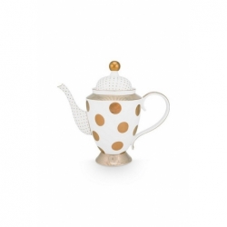 Théière Dot Delight Blanc/Or - 1,25L