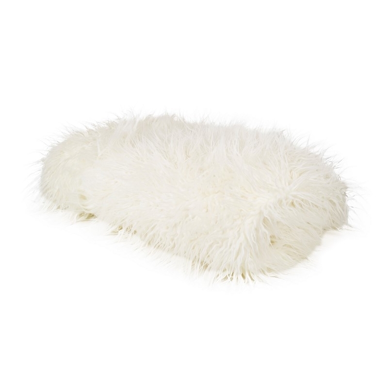 Plaid poil de chèvre Blanc - 140x180cm