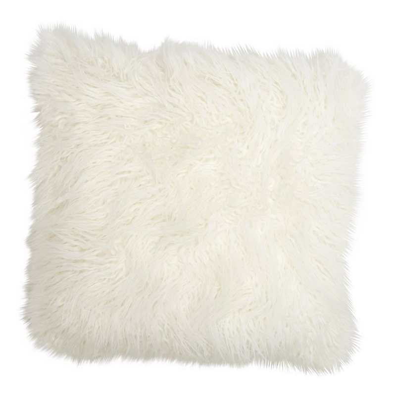 Coussin poil de chèvre Blanc - 50x50cm