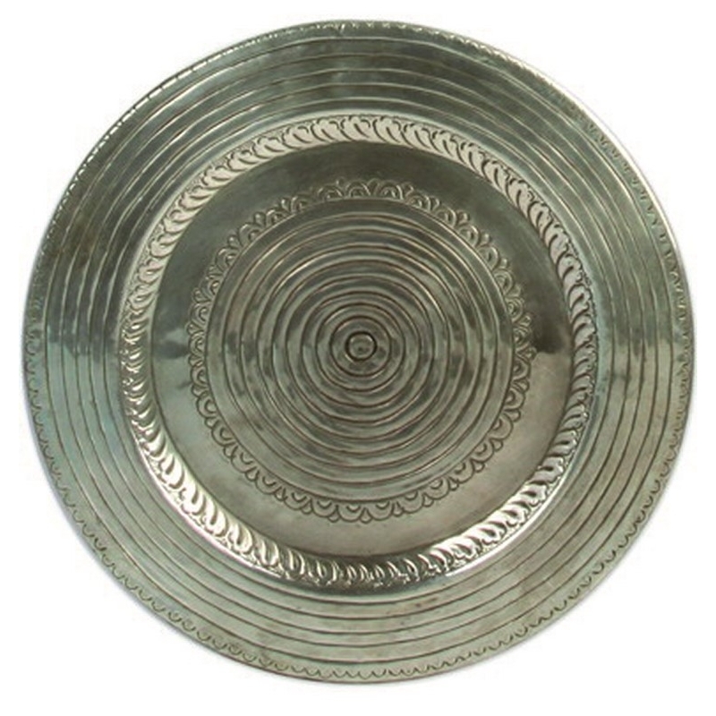 Assiette Marrakech Argenté - S 34x34x1cm