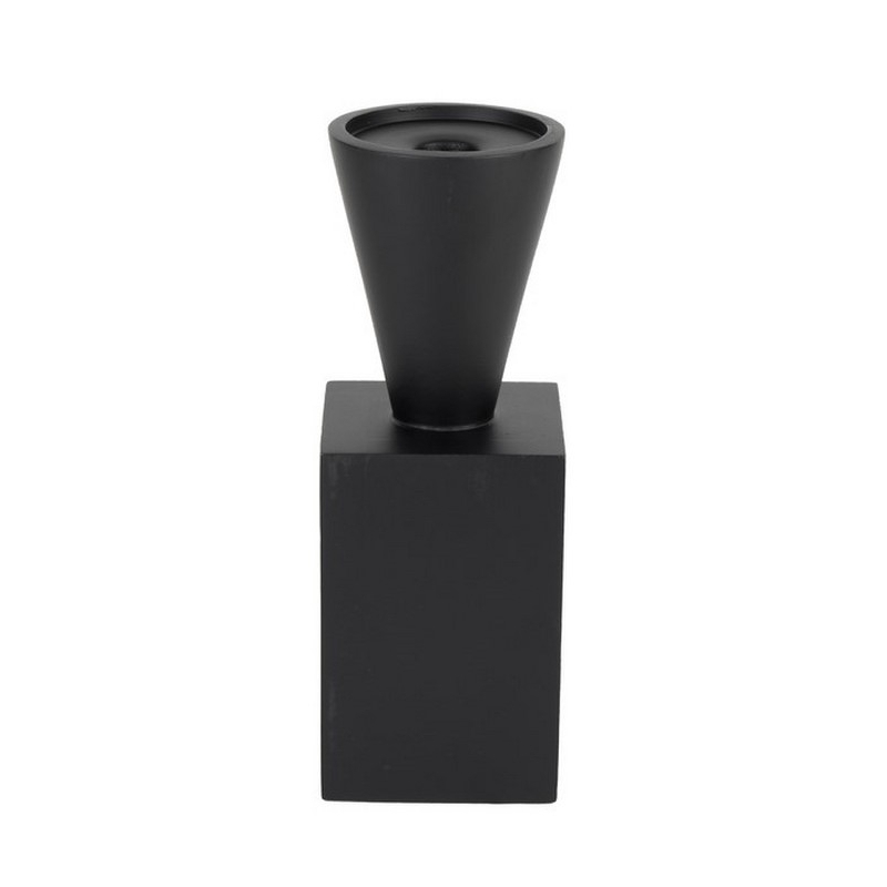 Bougeoir Piru noir S - Ø9x25cm