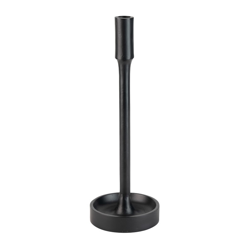 Bougeoir Tua antique noir L - Ø13X40cm