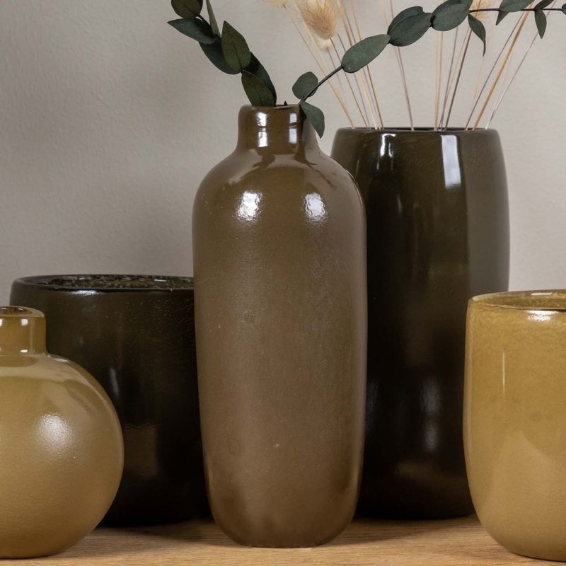 MiniVase Ilyana tortoise - Ø8x19cm