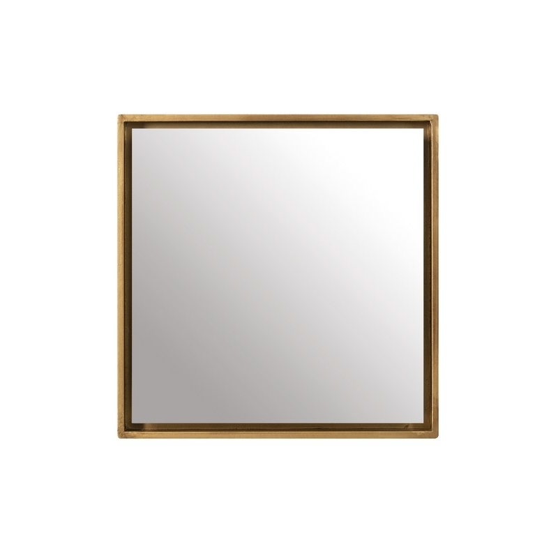 Miroir Nashville antique or - 40x40cm