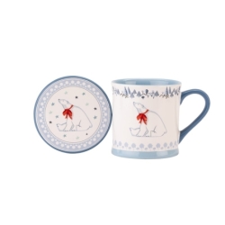 Mug & sous-verre Ours polaire Noël