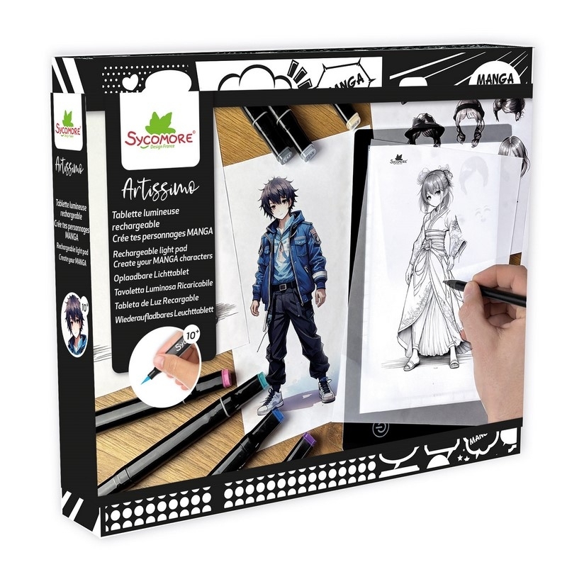 Manga - XL Tablette lumineuse rechargeable - Création de personnages Manga