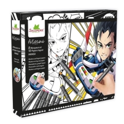 Manga - L Layout et marqueurs - Manga Garcon -...