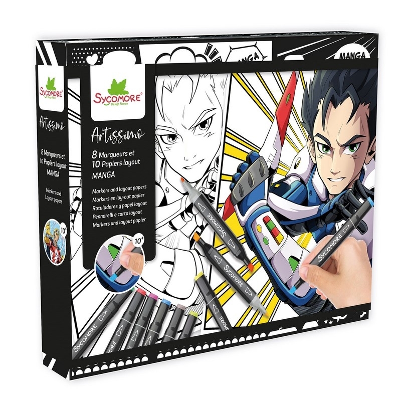 Manga - L Layout et marqueurs - Manga Garcon - 10a+