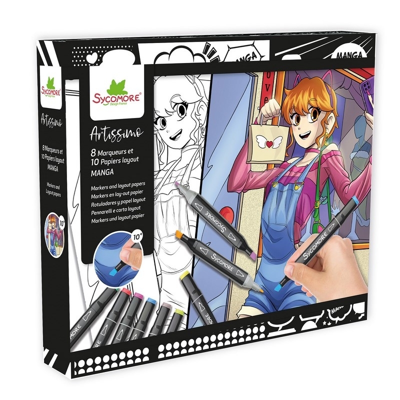 Manga - L Layout et marqueurs - Manga Fille - 10a+