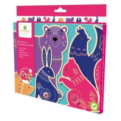 Pockets - Scratch art Les animaux des bois - 5a+