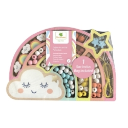Les Perles - Coffret arc-en-ciel perles bois - 4a+