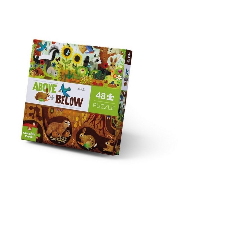 Puzzle Dessus & Dessous - 48 pcs - Découverte de la fôret - 4a+