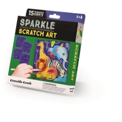 Carte à gratter brillante -  Animaux du monde -...