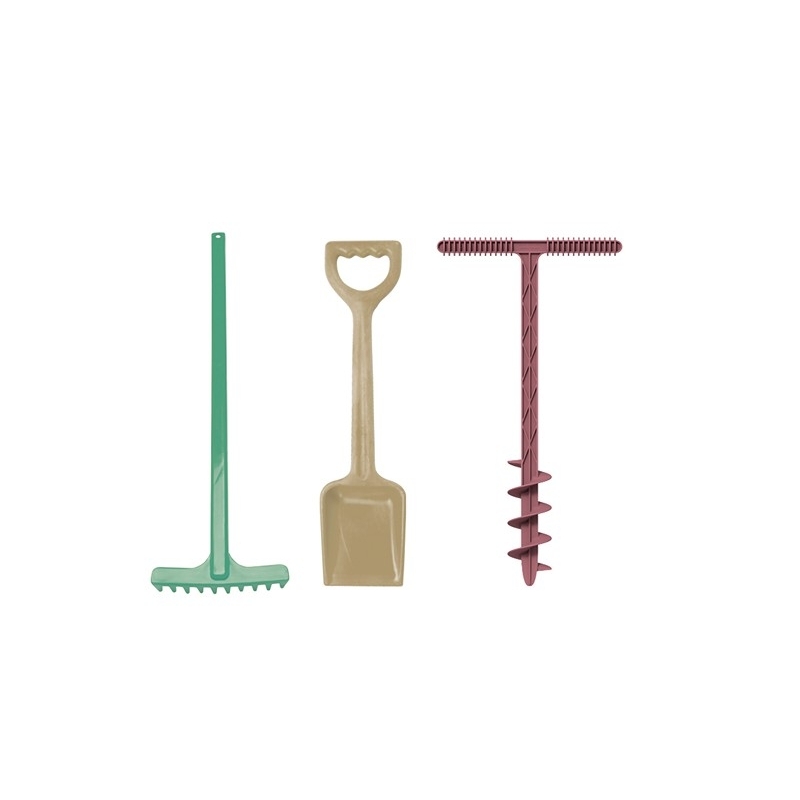 Blue Marine Toys - Set pelle, rateau et foret - 40-42cm