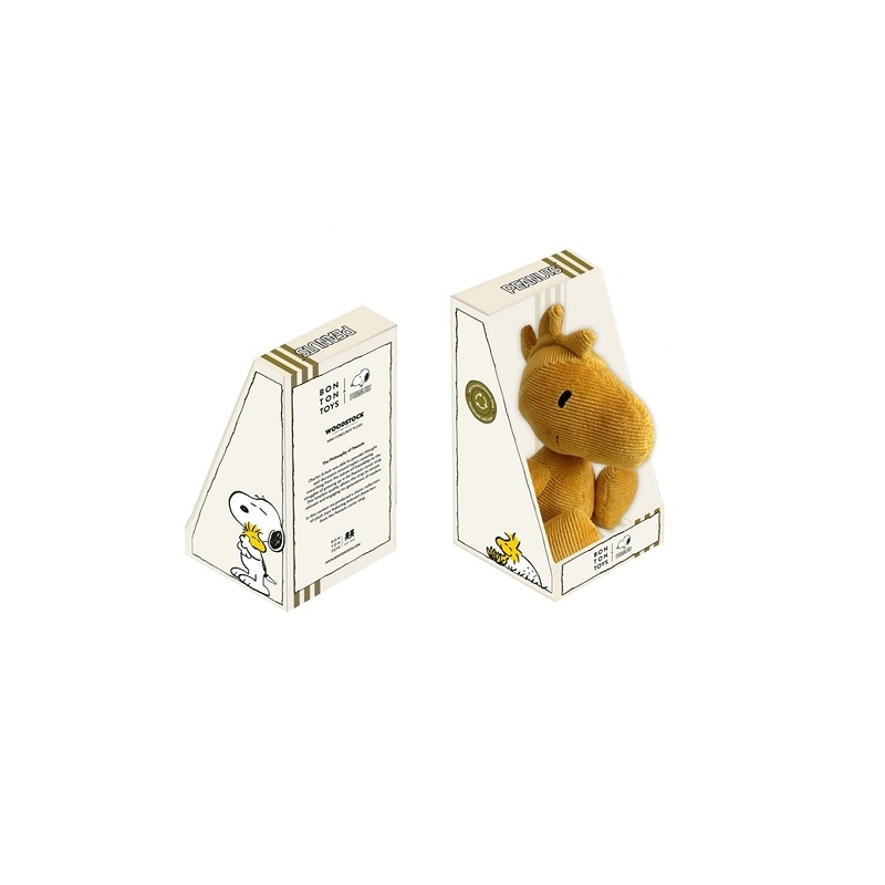 Peluche Woodstock Mini en velours côtelé et boîte cadeau - 15 cm