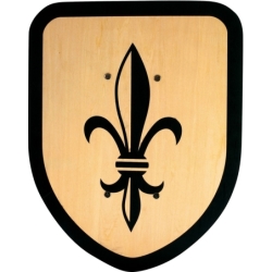 Bouclier Fleur de lys - 27x34cm - Bois et...
