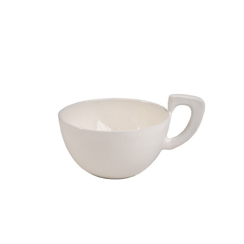 Bol en métal - Blanc - Ø15x11cm