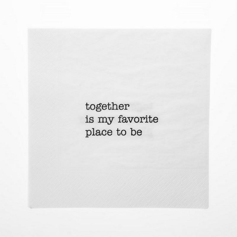 Serviettes en papier - Together is my favorite place to be - 20pcs - 16x16