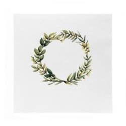 Serviettes en papier - Wreath leafer - 20pcs -...