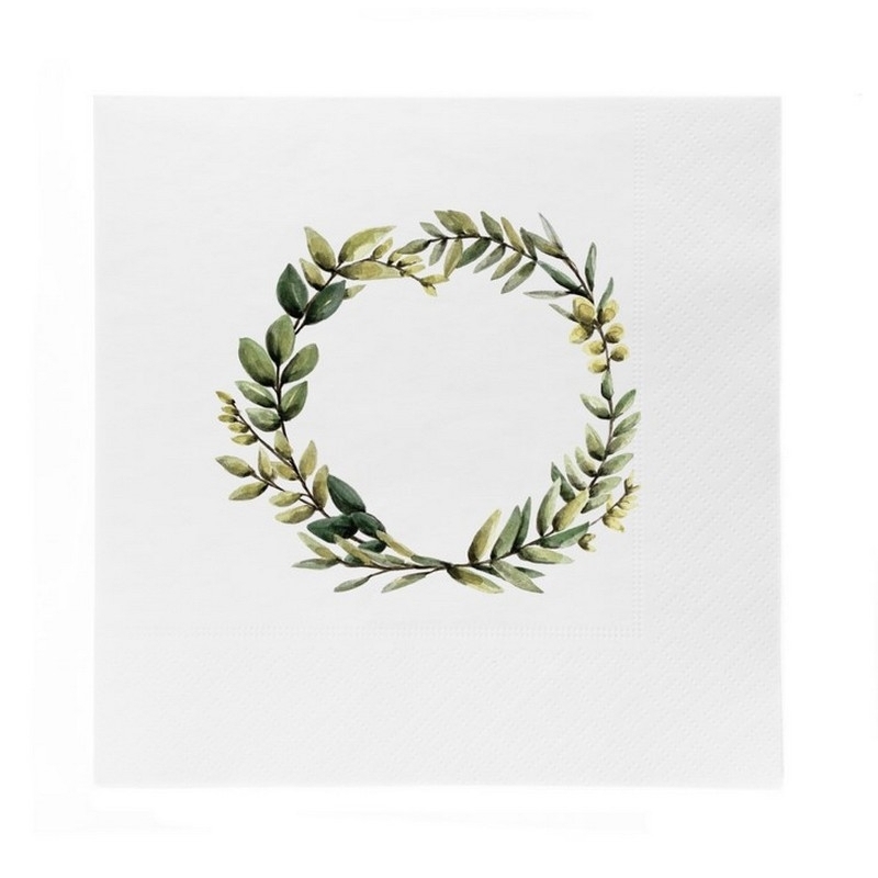 Serviettes en papier - Wreath leafer - 20pcs - 16x16cm