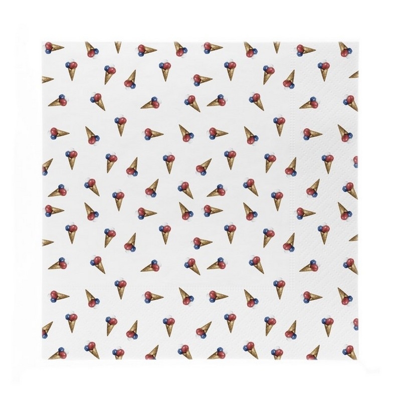 Serviettes en papier - Little icecreams - 20pcs - 16x16cm