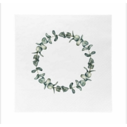 Serviettes en papier - Eucalyptus wreath -...