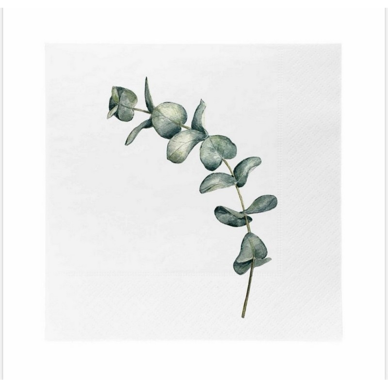 Serviettes en papier - Eucalyptus - 20pcs - 12,5x12,5cm
