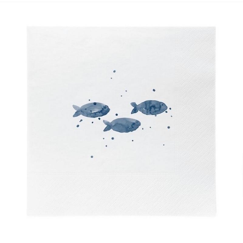 Serviettes en papier - Fish - 20pcs - 16x16cm