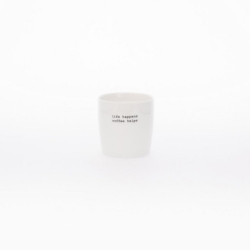 Mug Mini - Life happens coffee helps - Blanc -...